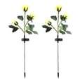 thumbnail image 1 of 2pcs LED Solar Flower Lights Waterproof Artificial Rose Garden Lamp for Outdoor LandscapeYellow, 1 of 8