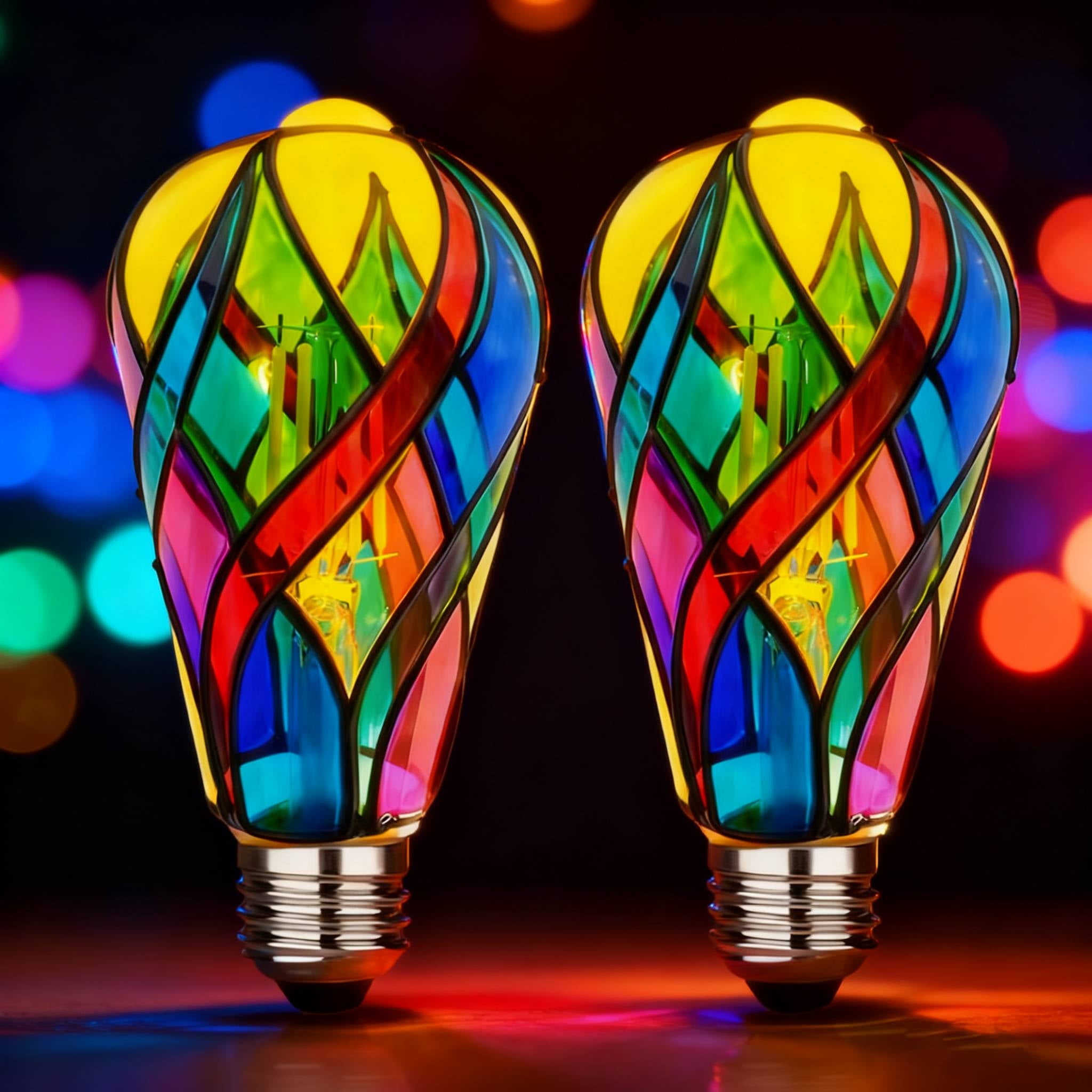 Stained Glass Light Bulbsnull