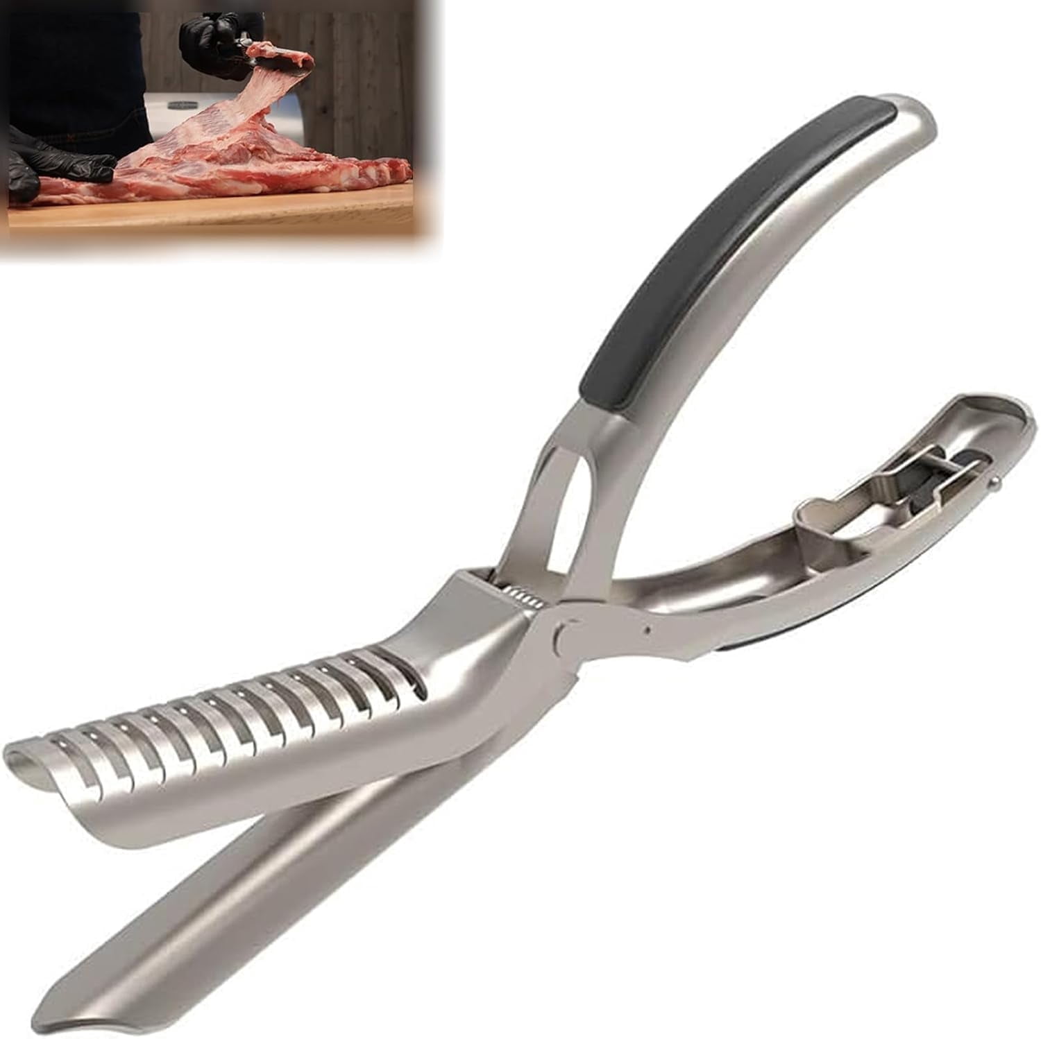 Clamping Rib 2pcs-LELEE Rib Prep Tool with Arc Clamp and Non-Slip Grip, Stainless ...