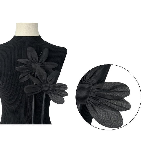 2pcs Lace Flower Brooch Women Brooches Lapel Pins Dress Accessories Cloth Fabric Flower Corsage Safety Pin Wedding Badge