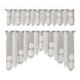 thumbnail image 1 of 2pcs Lace Half Sheer Window Panels Breathable Curtains kitchen Valance Rod Pocket For Bedroom Living Room Decoration, 1 of 9