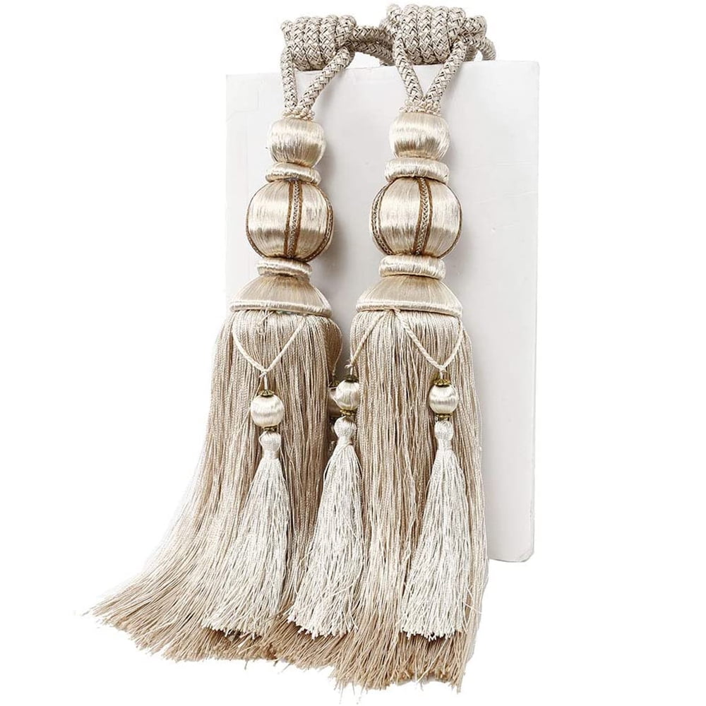 2pcs Lantern Single Hanging Ball Tassels Curtains Buckle Sling Binding