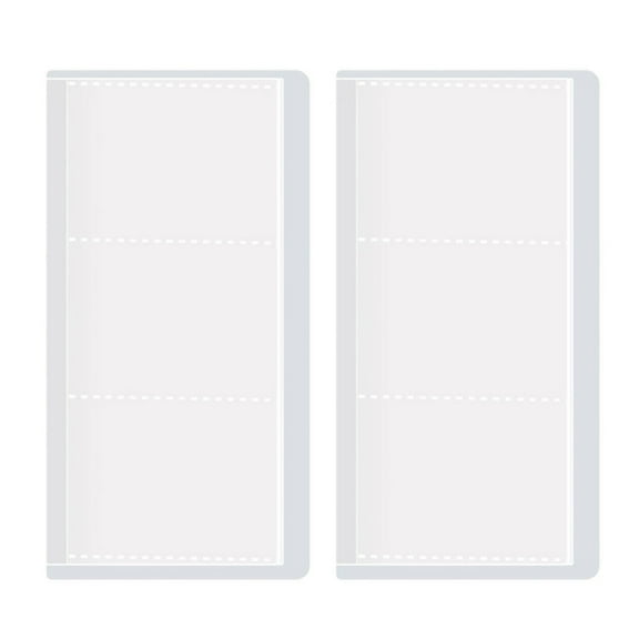 2pcs Large Capacity Insert Page Album Organizer Bag Case for Photos Documents