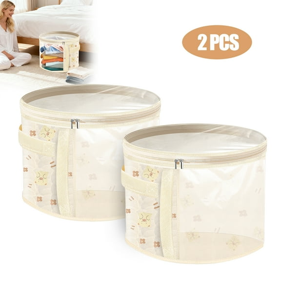 2pcs Large Clear Hat Storage Boxes, EEEkit Large Capacity Hat Organizer, Cowboy Baseball Cap Storage Box with Carrying Handle