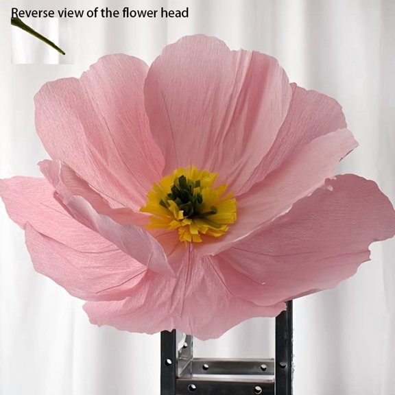 2pcs Large Handmade Crepe Paper Flowers for Wedding Party Decorations, Reusable Photography Props for Home Event Styling, Lightweight Wall Backdrop Arch Decor