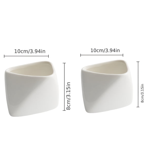 2pcs Large/Small Ceramic French Fry Bowls, Ceramic French Fry Cups, Restaurant Daily Use, Home Use Ceramic Bowls, Ceramic Plate