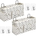 2pcs Large Wall Hanging Storage Bag, Door Closet Linen Fabric Pockets ...