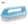 2pcs Laundry Brush Cleaning Brush Shoe Brush Clothes Scrub Brush Hard Bristle Wash Basin Brush Household Stain Remover Tool Multi Surface Cleaner Kitchen Bathroom Use Set