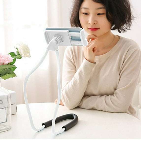2pcs Lazy Neck Phone Holder, Adjustable Hands-Free Tablet Stand, 360 Rotation Long Arm Bracket Fit for iPhone,iPad