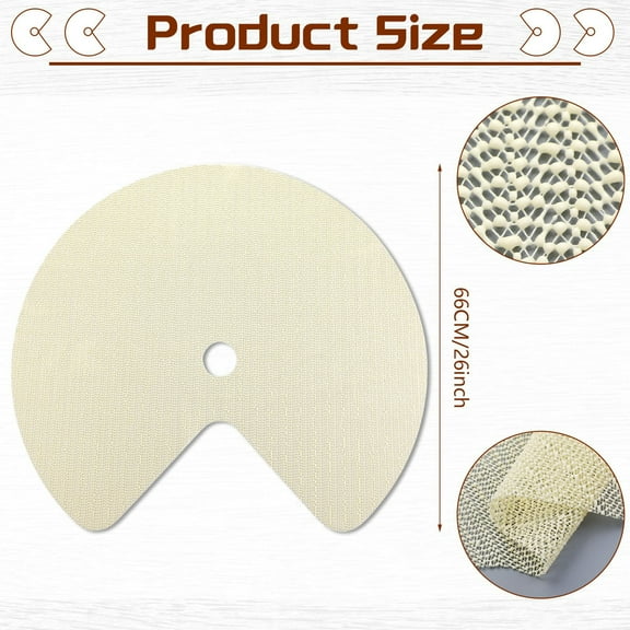 2pcs Lazy Susan Shelf Liner Circle Non Adhesive Kitchen Cabinet Liners Non Slip Liner Non Skid Mats for Drawer Refrigerator Pantry Storage