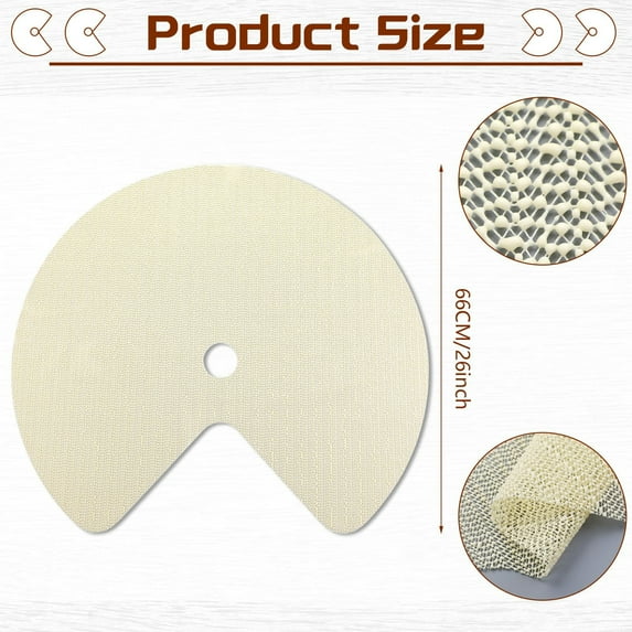 2pcs Lazy Susan Shelf Liner Circle Non Adhesive Kitchen Cabinet Liners Non Slip Liner Non Skid Mats for Drawer Refrigerator Pantry Storage