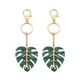 thumbnail image 1 of 2pcs Leaf Shaped Key Chain Bag Car Home Keys Hanging Pendants Souvenir Gift, 1 of 8