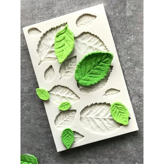 2pcs Leaf Shaped Silicone Mold For Cake Decoration Chocolate Fondant Baking Rose Flower Clay Resin Crafts