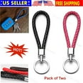 thumbnail image 1 of 2pcs Leather Chain Ring Strap Rope Car Fob Holder for Silicone Case Cover Pro..., 1 of 1