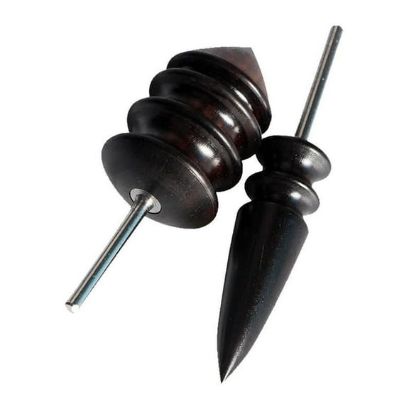 2pcs Leathercraft Carving Tool Handmade DIY Leather Edge Slicker Vintage Wood Burnisher Tooled Leather Tooling Leather ()