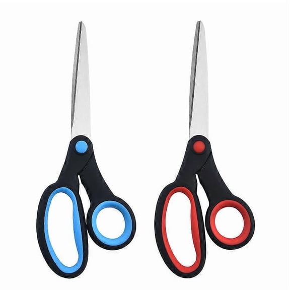 2pcs Left Handed Scissors for Making Paper Sewing Sharp Fabric Scissors for Adults Kitchen Paper