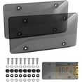 thumbnail image 1 of 2pcs License Plate Protector Black License Plate Covers, Unbreakable License Plate Covers License Plate Frames with Screw Caps Cover Kit blackA, 1 of 6