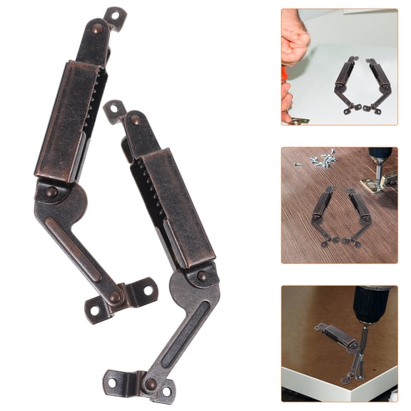 SEWCHICS Easy Installation Lid Support Hinges Iron 2Pcs 7.1X2.8X0.7In