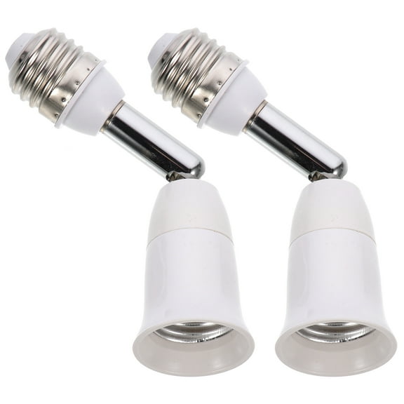 2pcs Light Bulb Socket Extender Bendable Light Socket Adapter Light Bulb Adapter(E27-E27)