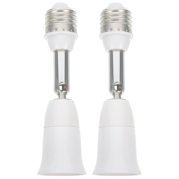 2pcs Light Bulb Socket Extender Bendable Light Socket Adapter Light Bulb Adapter(E27-E27)