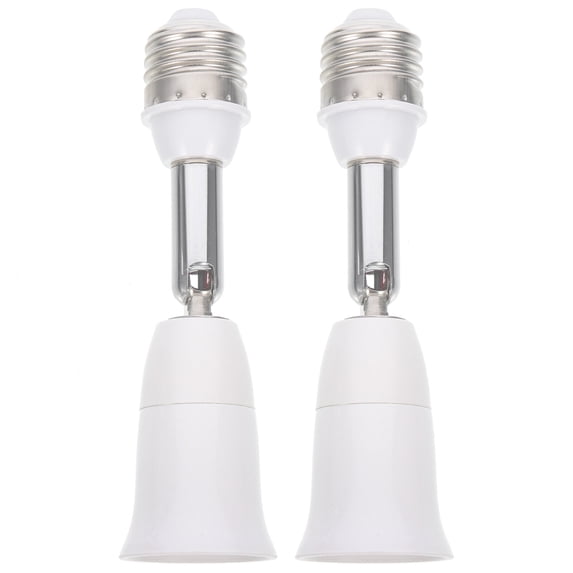 2pcs Light Bulb Socket Extender Bendable Light Socket Adapter Light Bulb Adapter(E27-E27)