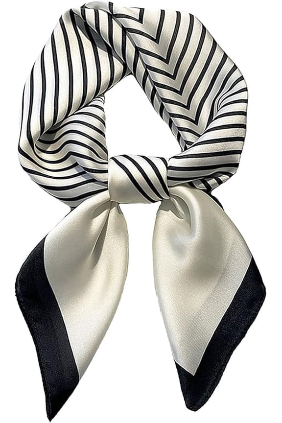2pcs-Lightweight Silky Square Scarf for Women Neck Scarf Head Wrap Hair Bandana Fashion Accessory