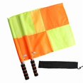 2pcs Linesman Referee Flags Highly Visible, Red Yellow Checkered Hand ...