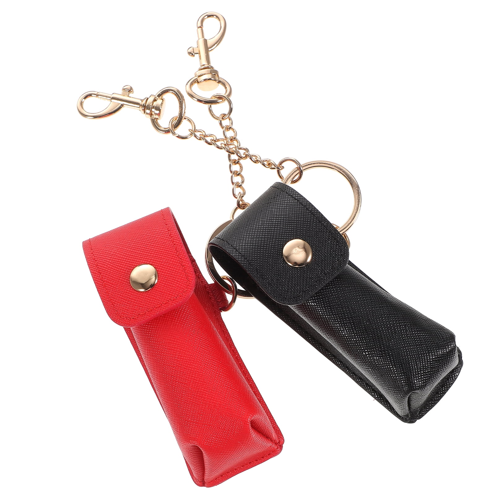 2pcs Lipstick Keychain Holder Storage Bag Lip Balm Lip Pouch Bags for