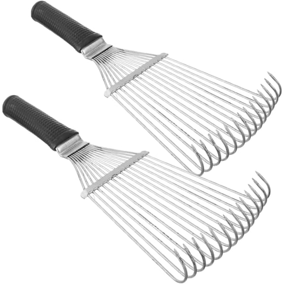 2pcs Livestock Grooming Rake Horse Mane and Tail Brush, Furizzy Grooming Rake Animal Deshedding Tool for Cattle, Horses and Farm Use