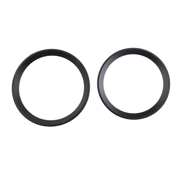 2pcs Logo Surrounding Ring For BMW 3 4 Series 82 Mm & 75 Mm Emblem Front Rear Black Accessories