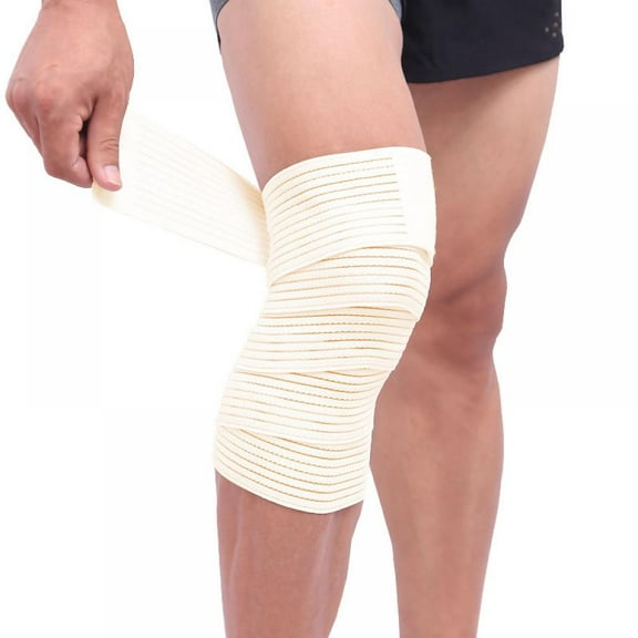 2pcs Long Elastic Compression Knee Brace Wrap for patellar tendon support strap for Plantar Fasciitis, Stabilising Ligaments, Joint Pain, Swelling Sprains, Squat, Basketball, Running, Tennis