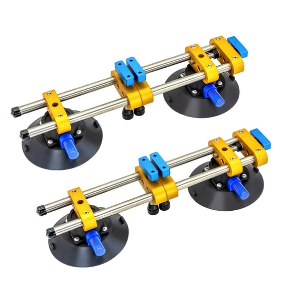 2pcs/Lot Seamless Seam Setter With 6 Inch Suction Cups For Seam Joining And Leveling Professional Countertop Installation Tool For Granite Stone Marble ,Strong Suction Force