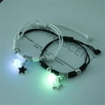 thumbnail image 1 of 2pcs Luminous Cat Star Moon Cross Charms Bracelet Set Couple Adjustable Woven Rope Friendship Bracelet For Women Men Summer Gift, 1 of 9