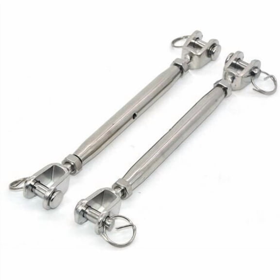 2pcs M10 304 Stainless Steel Jaw Turnbuckle with Magnetic Clasp,Stainless Steel Turnbuckle Bolt Tensioner Rope Tensioner,Stainless Steel Cable Tensioner,Wire Tensioner