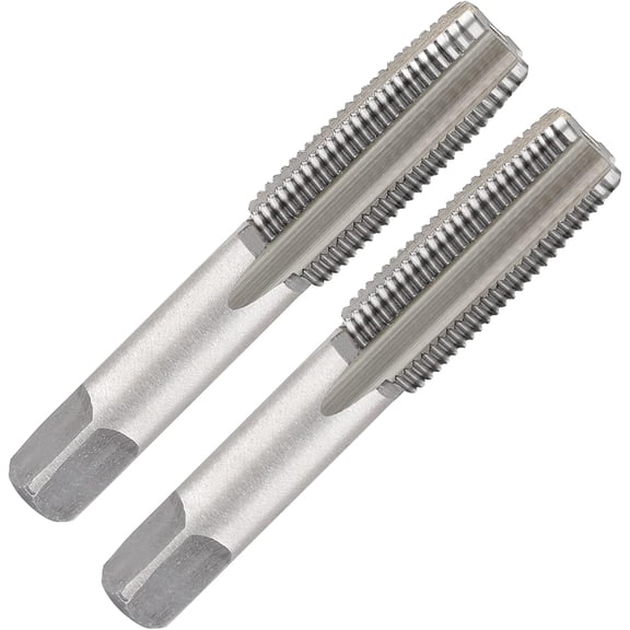 2pcs M10x1.0 Tap, M10 Metric Thread Tap Right Hand Thread Tapping Tool, HSS Thread Milling Taps (M10 x 1.0, Taper & Plug Tap)
