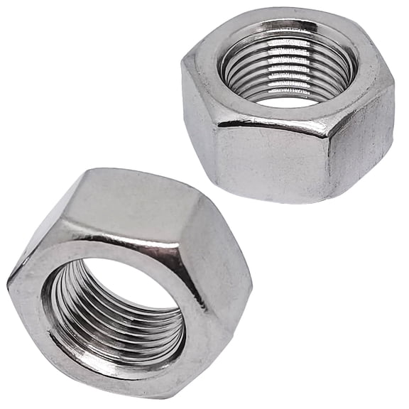 2pcs M18x1.5mm 304 Stainless Steel Hexagon Metric Fine Thread Hex Nuts Hex Locknuts Hexagon Head Machine Nuts Hexagon Nut Hardware