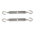 thumbnail image 1 of 2pcs M8 8mm CC Type Hook and Hook Car Turnbuckle Rigging Wire Rope Tension Screw 304 Stainless Steel Adjustable, 1 of 6