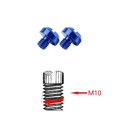 2pcs M8 / M10 Motorcycle Rear View Mirror Hole Plugs Screws Aluminum