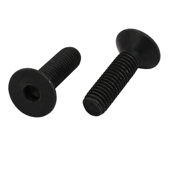 2pcs M8x30mm 10.9 Grade Flat Countersunk Head Hex Socket Left Hand Thread Bolt