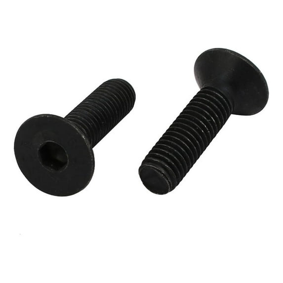 2pcs M8x30mm 10.9 Grade Flat Countersunk Head Hex Socket Left Hand Thread Bolt