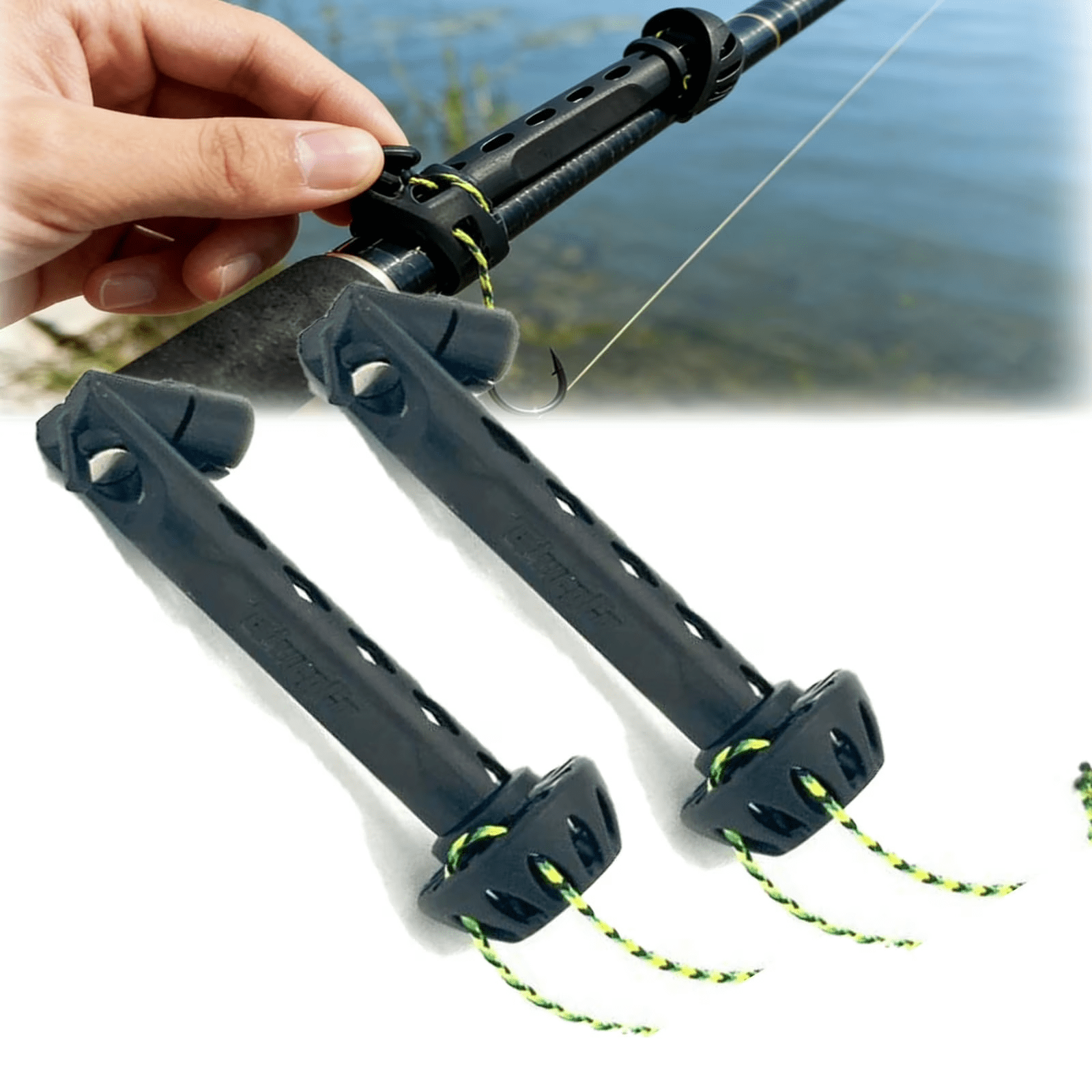 2pcs Magnetic Fly Threader, Fly Fishing Magnetic Fly Threader, Fishing Accessory to Easily Rig Small Flies & Tippet on Water, Make Fly Tying Simpler, Works with Most Hooks, tippets, and Fly Styles