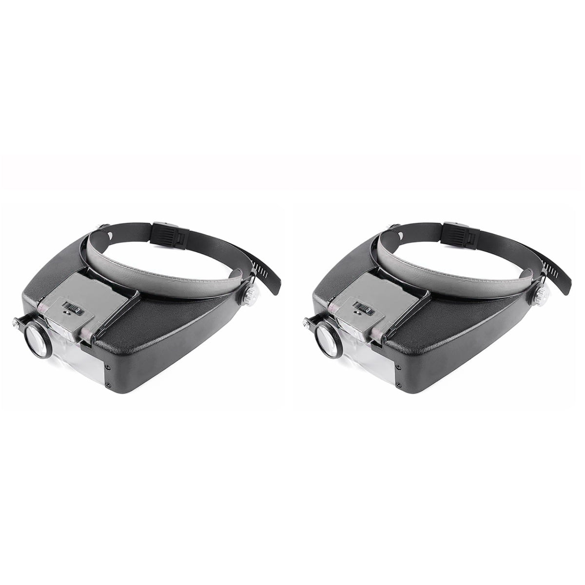 2pcs Magnifying Glass Lens LED Light Lamp Headlamp Magnifier LED