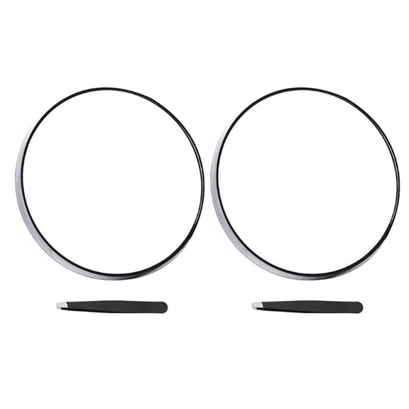 2pcs Magnifying Mirror with Suction Cup Compact Durables Travel Makeup Mirror 20X