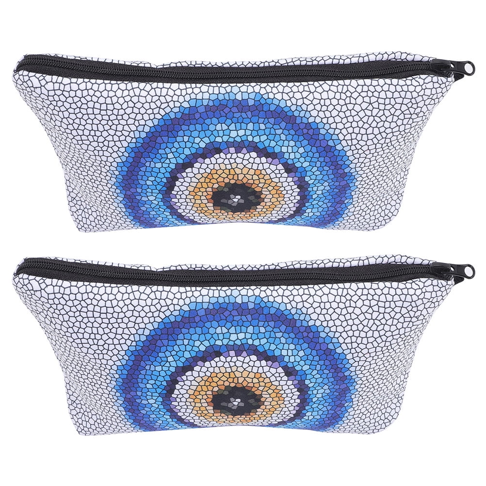 2pcs Makeup Bags Travel Cosmetics Bag Evil Eye Makeup Bag Zipper Pouch