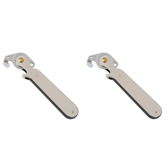 2pcs Manual Can Opener Stainless Steel Tin Opener Kitchen Can Piercer for Restaurant Home Camping