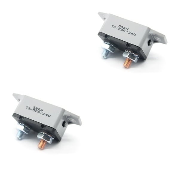 2pcs Manual Reset Circuit Breaker 50A 24V Break for Battery Charges Audio Automative Trucks Marine Trolling Motors F3088-50A