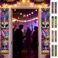 thumbnail image 1 of 2pcs Mardi Gras Carnival Hanging Flags & Banners - Fade-Resistant Vibrant Festive Party Atmosphere Couplets, Durable Holiday Decor, Perfect Mardi Gras & Celebration Essential, 11.8*70.8in, B, 1 of 6