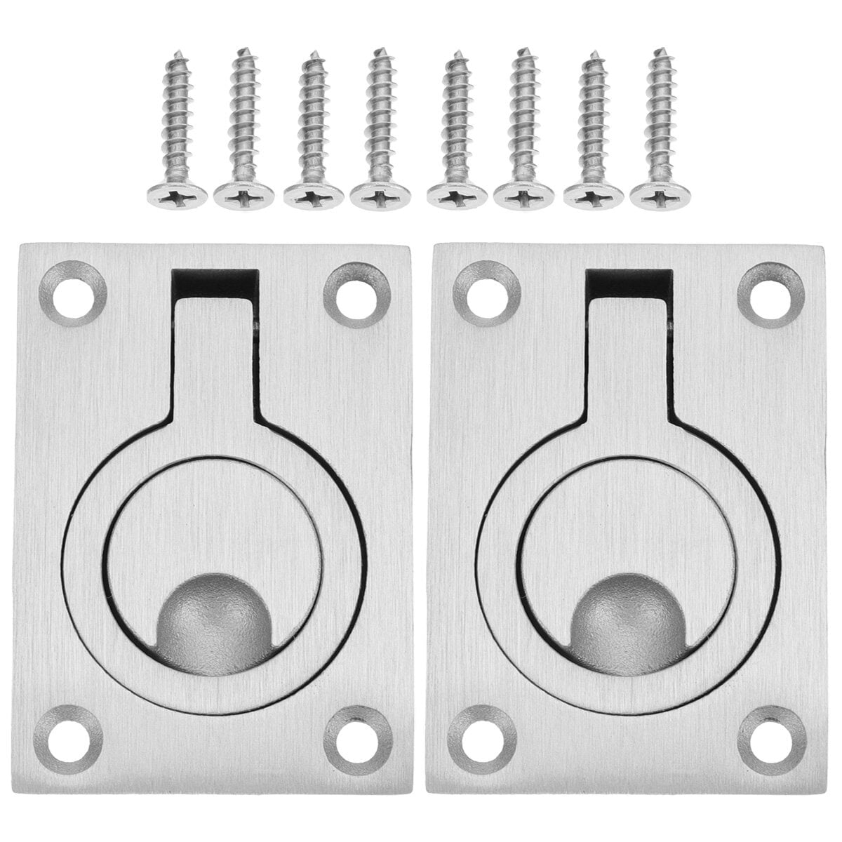 2pcs Marine Boat Flush Pulls Latch Stainless Steel Recessed Hatch Pulls