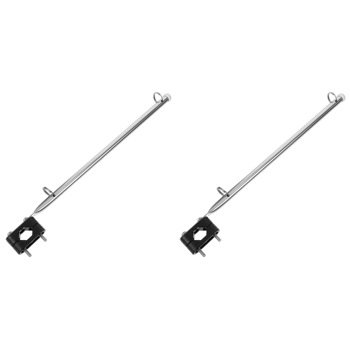 2pcs Marine Flagpole Sturdy Flag Pole Boat Fitting Metal Flagpole