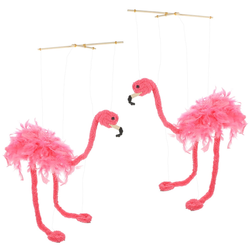 Marionette Puppet Plush 2-Pack Plush Flamingo Marionette Puppets for Interactive Puppet Shows ...